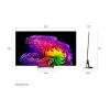 OLED Evo AI G6 g1 OLED Evo AI G6 side andlge view with size info