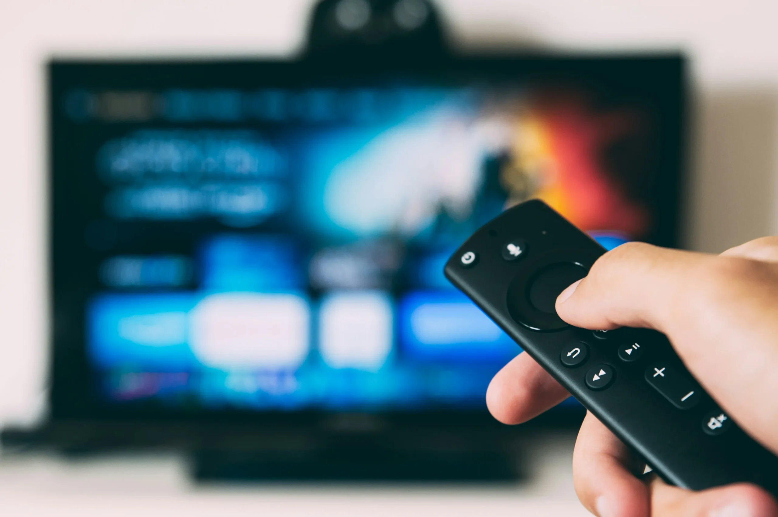 Led image showing a blurred led and a remote